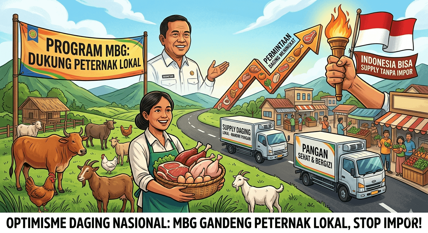 Kebutuhan Daging Naik, Pemerintah Yakin Stok Nasional Cukup Tanpa Impor